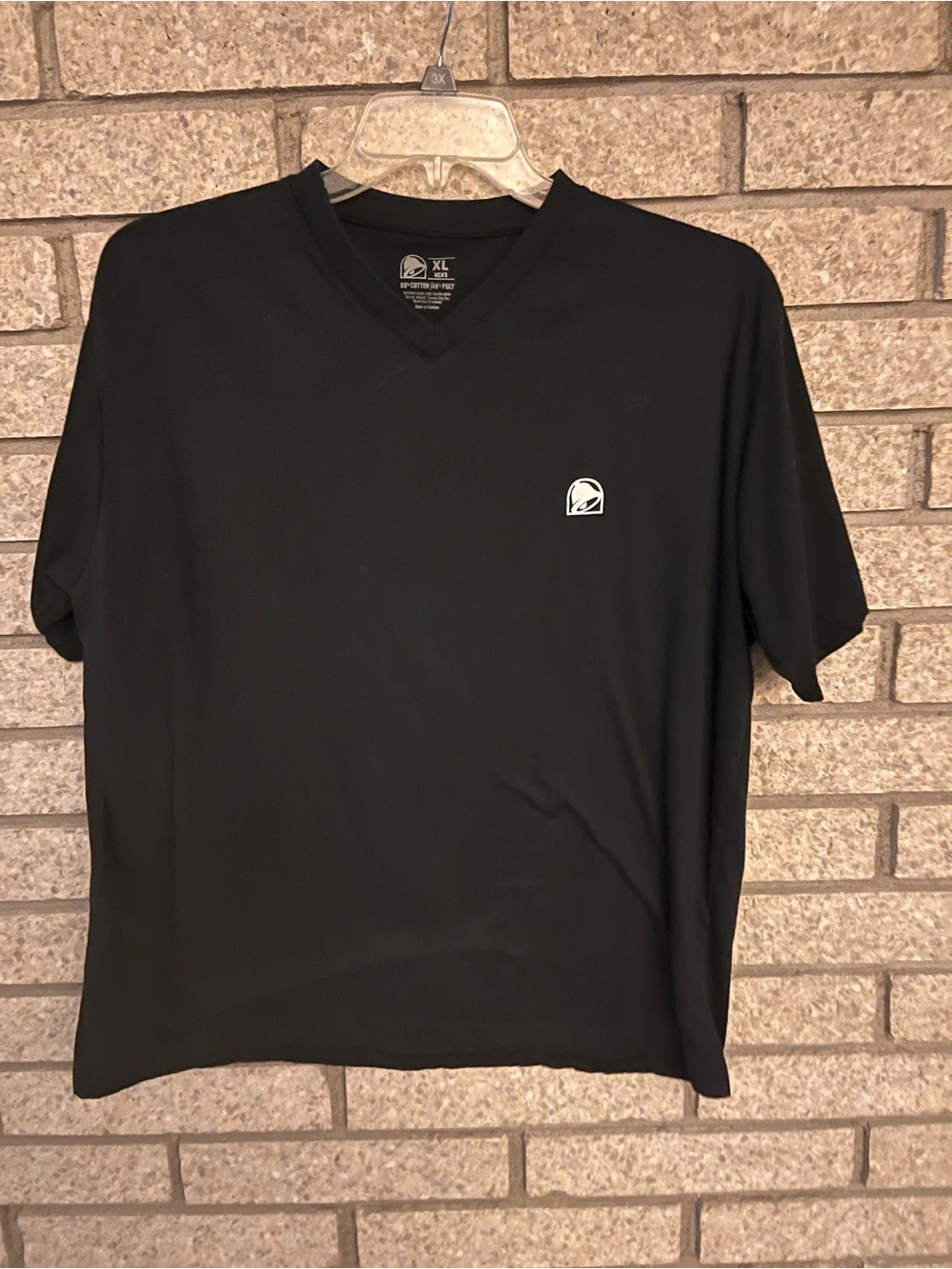 Taco Bell Men’s XL Employee Uniform T-Shirt Black Colorful Logo Graphic